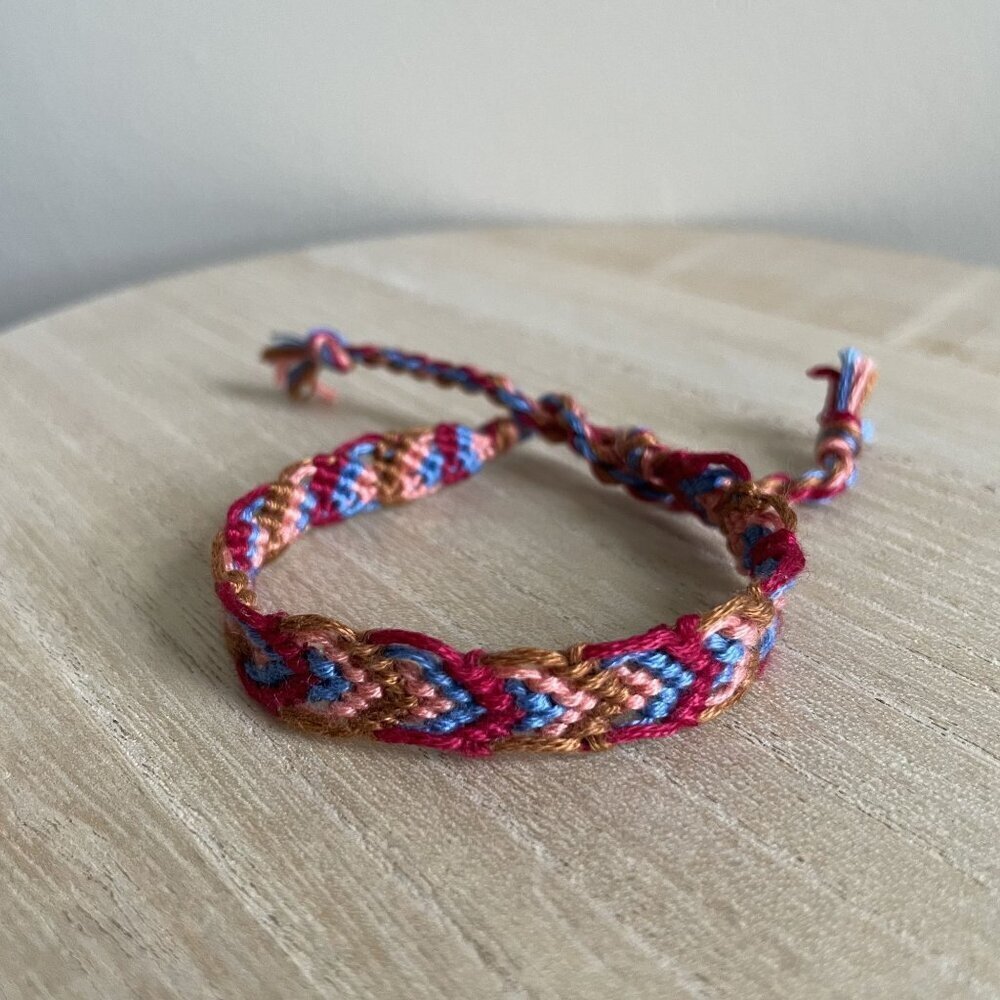 Skyler Bracelet, anklet, trendy, comfortable, tie, embroidery thread, woven, gif